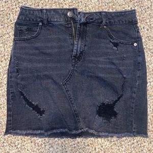 Black jean skirt